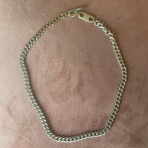 Mixed metal color toggle heavy chain necklace